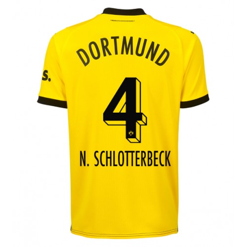 Fotbalové Dres Borussia Dortmund Nico Schlotterbeck #4 Domácí 2023-24 Krátký Rukáv